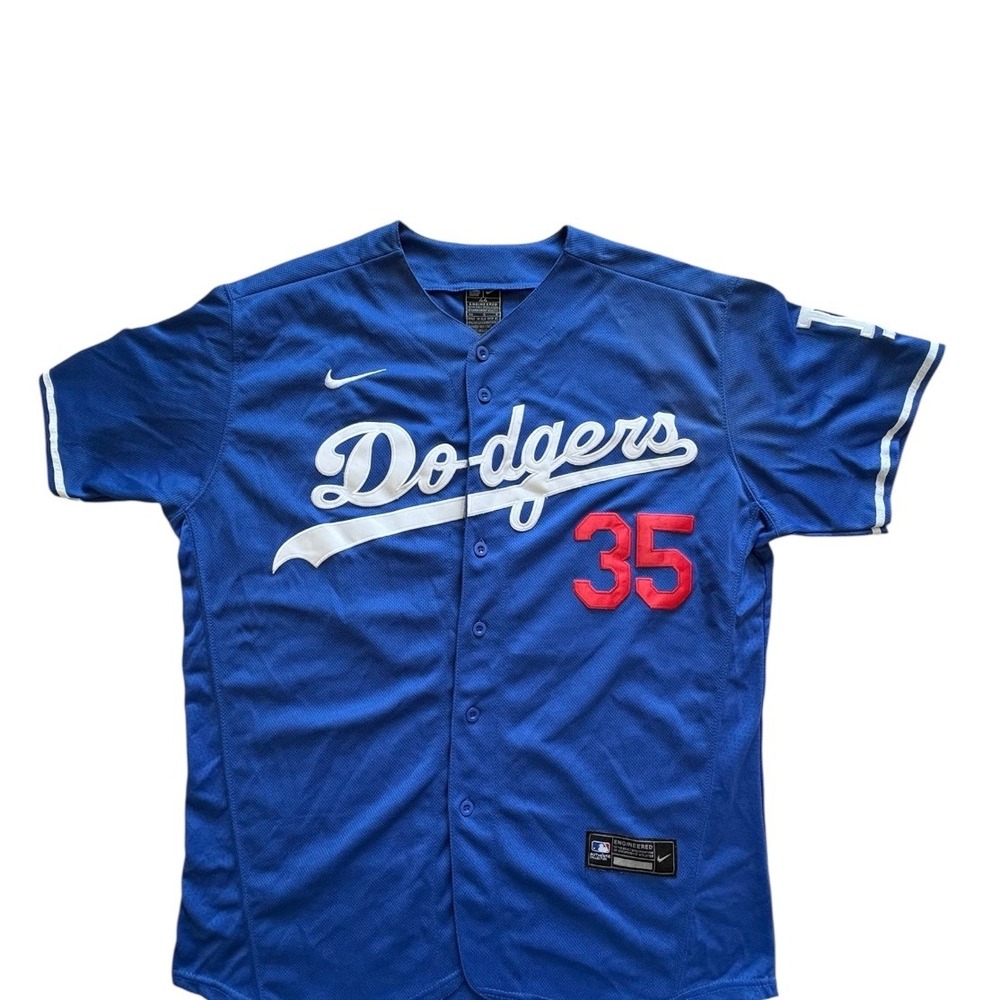 Nike Los Angeles Dodgers Cody Bellinger 35 2020 World Series Jersey Blue Mens 44